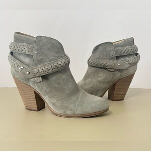 Rag & Bone Harrow ankle booties in gray suede